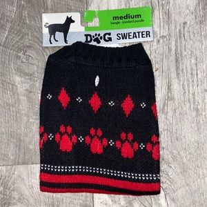 Medium Paw Print Dog Sweater